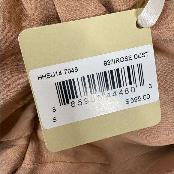 Haute Hippie Silk Asymmetrical Draped Dress Beaded Detail Cocktail Boho Chic SM - Picture 7 of 8